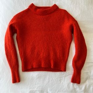 Everlane Orange/Red Alpaca Crew Neck Sweater Size S
